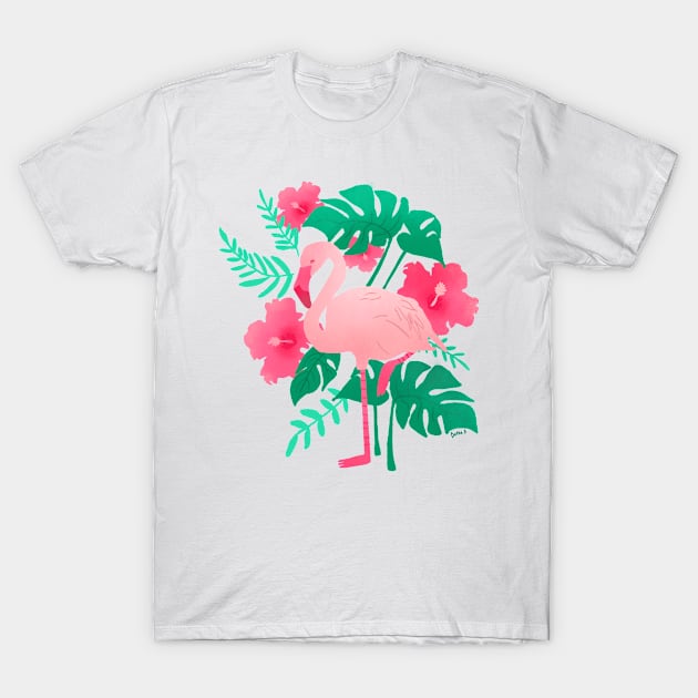 Flamingo: Tropical Pop T-Shirt by Booneb